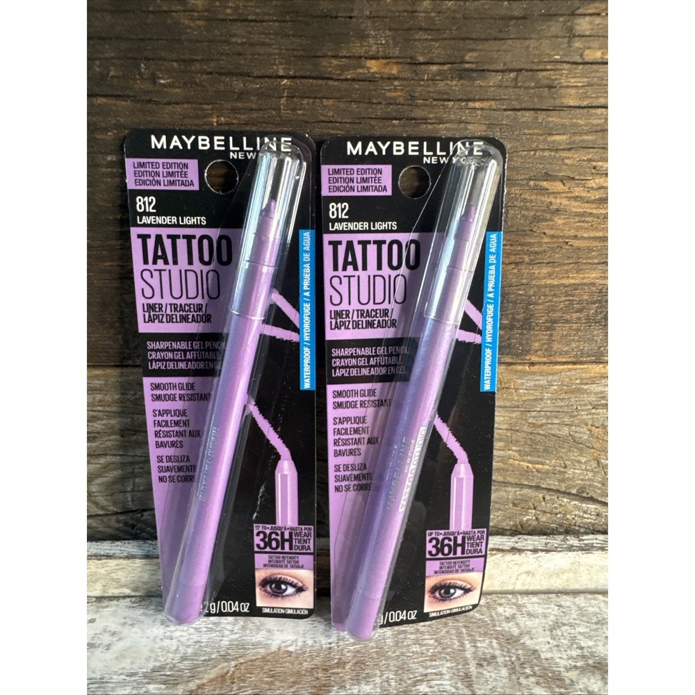 Maybelline Tattoo‎ Studio Lavender Lights Gel Liner Lot of 2 | MSRP = $20+